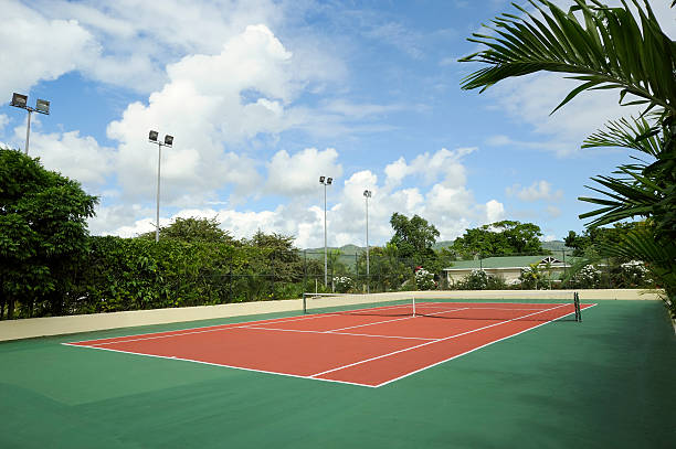 Construction d'un court de tennis